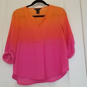 Pink & Orange Ombre Blouse